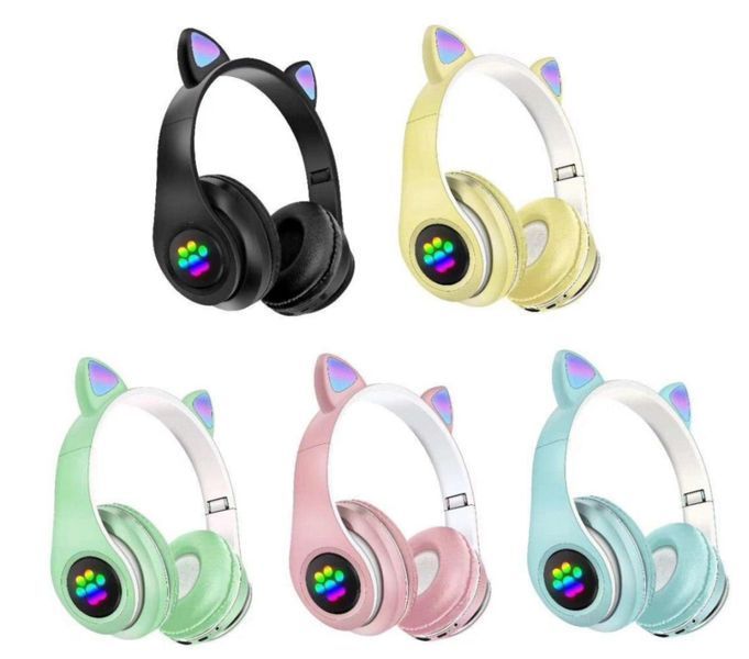 Бездротові навушники М'ЯУ з вушками котика світні лапки LED CAT EAR VZV-23M | HappyShop 1833 фото
