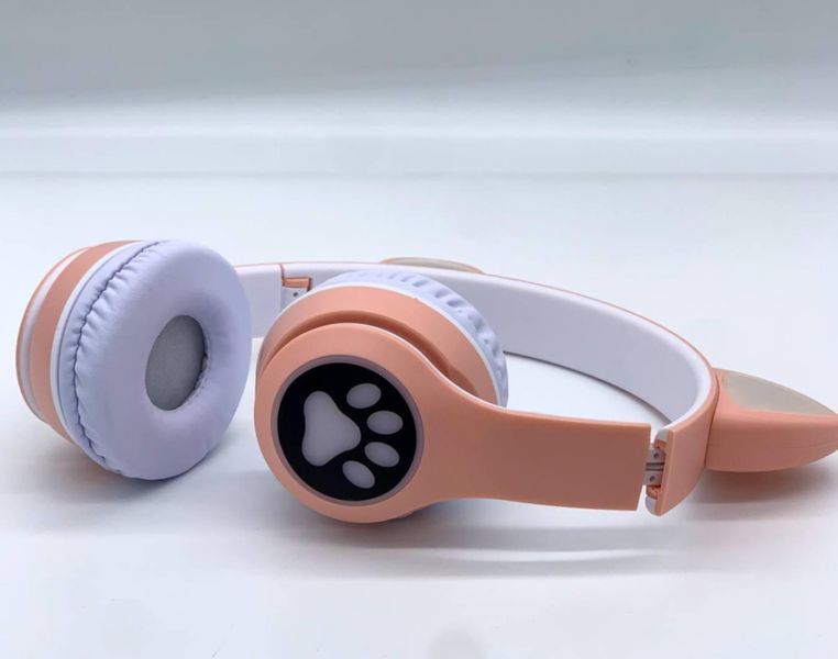 Бездротові навушники М'ЯУ з вушками котика світні лапки LED CAT EAR VZV-23M | HappyShop 1833 фото