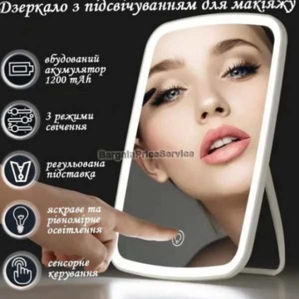 Дзеркало з підсвіткою Jordan Judy LED Makeup Mirror сенсор для макіяжу зі збільшенням Дзеркало з LED-підсвіткою | HappyShop 512 фото
