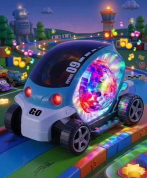 Машинка FUTURE 09 з обертанням 360&deg;, музикою та LED-підсвіткою Дитяча музична іграшка Didai Диско-Шар | HappyShop 2419 фото