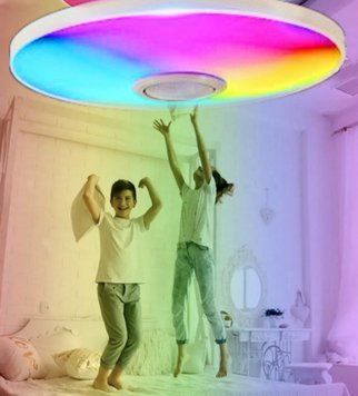 RGB Люстра з Bluetooth колонкою 38 см 60 W Світильник з регулюванням яскравості та блютуз-колонкою GS-7063 | HappyShop 1914 фото
