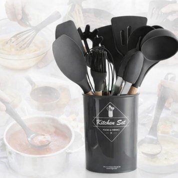 Кухонний набір з 12 предметів Kitchen Art з бамбуковою ручкою MINI | HappyShop 2396 фото