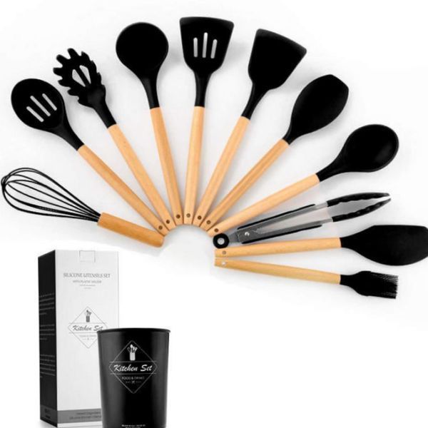 Кухонний набір з 12 предметів Kitchen Art з бамбуковою ручкою MINI | HappyShop 2396 фото