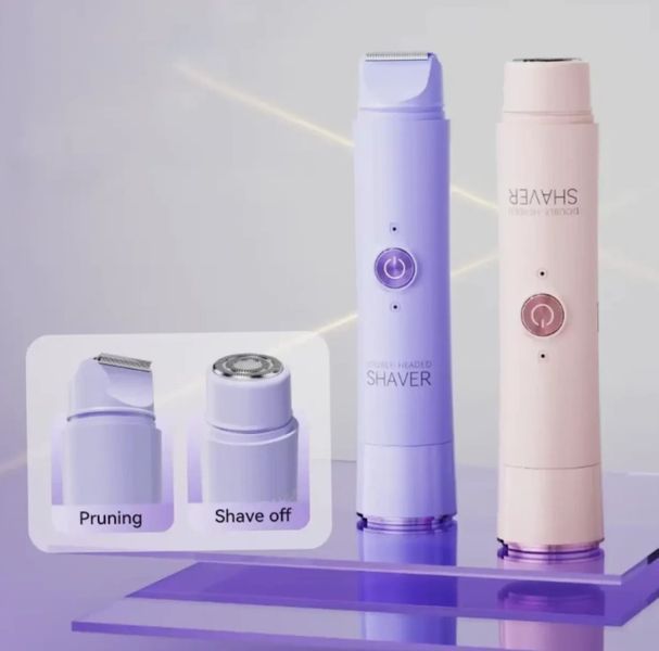 Акумуляторний епілятор-міні бритва SHAVER 2в1 101N Esonstyle з двома насадками Pruning/Shave off, USB-зарядка, водонепроникна | HappyShop 2420 фото