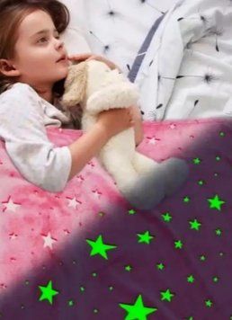 Дитячий плед-Покривало плюшевий світний у темряві Magic Blanket 150х180см | HappyShop 2151 фото