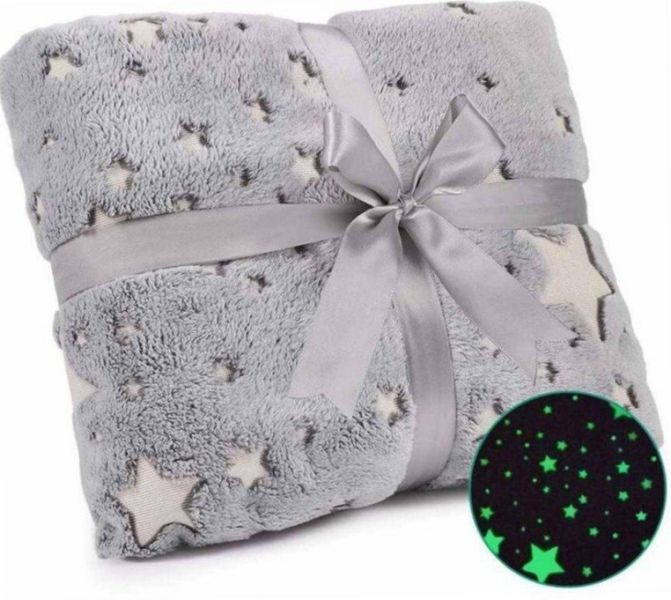 Дитячий плед-Покривало плюшевий світний у темряві Magic Blanket 150х180см | HappyShop 2151 фото