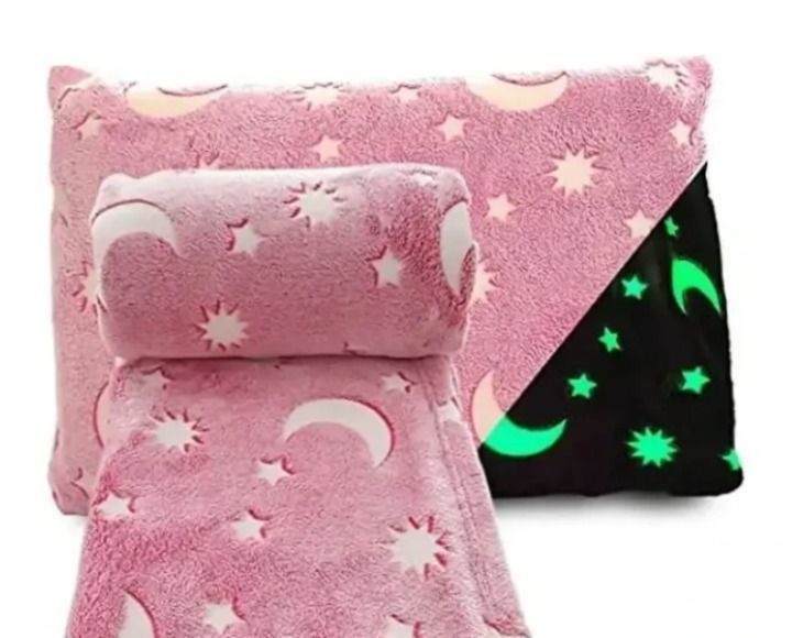 Дитячий плед-Покривало плюшевий світний у темряві Magic Blanket 150х180см | HappyShop 2151 фото