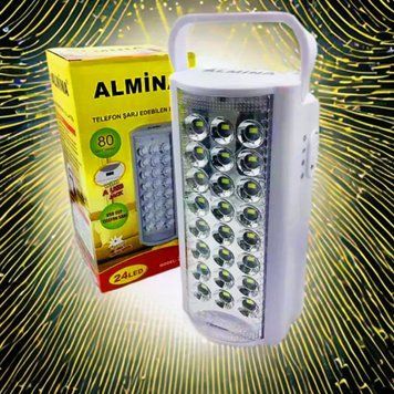 Ліхтар Almina DL-2424 24 LED переносна лампа з повербанком || вбудований акумулятор | HappyShop 1593 фото