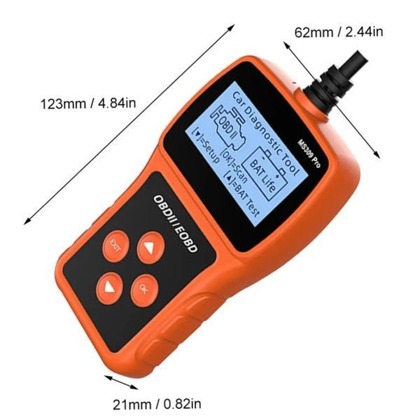 Сканер MS309PRO OBD2, діагностичний інструмент, тестер акумулятора, зчитувач кодів несправностей | HappyShop 2023 фото