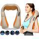 Масажер для шиї спини з ІЧ-підігрівом | Massager of neck kneading Plus | Роликовий масажер-накидка на плечі | HappyShop 1061 фото 4