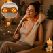 Масажер для шиї спини з ІЧ-підігрівом | Massager of neck kneading Plus | Роликовий масажер-накидка на плечі | HappyShop 1061 фото 1