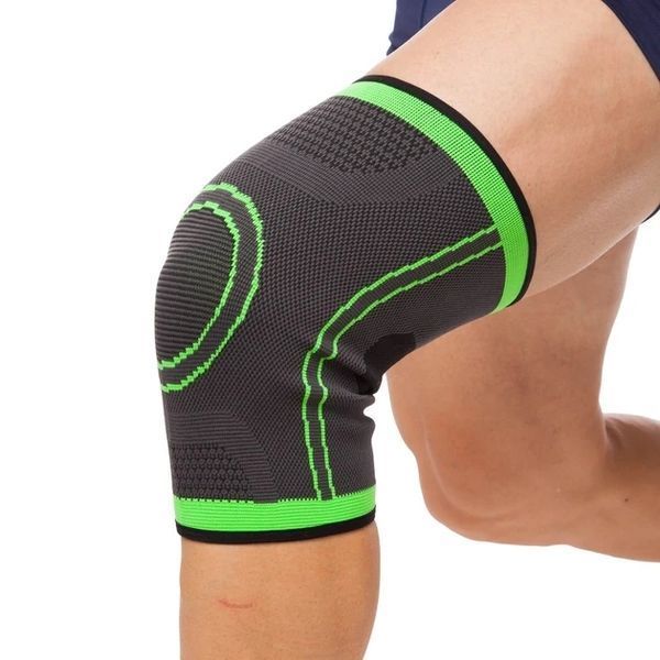 Наколінник Еластичний Бандаж на Колено Компресійний, Наколінники Knee Support WN-26 Чорно-зелений | HappyShop 1244 фото