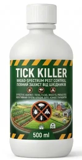 Інсекцид Tick Killer Засіб проти кліщів і бліх Tick Killer 500 мл ефективний спрей для оброблення території та захисту тварин | HappyShop 2490 фото
