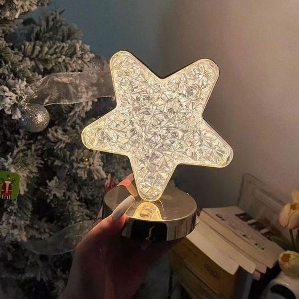 Ночник светильник Звезда акриловый на подставке USB Charging Touch Lamp с аккумулятором Звездочка | HappyShop 1943 фото