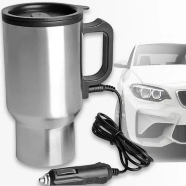 Термокухоль Electric Mug Автомобільний Кухоль із неіржавкої сталі з підігрівом 400 мл 12v чашка в машину | HappyShop 1985 фото