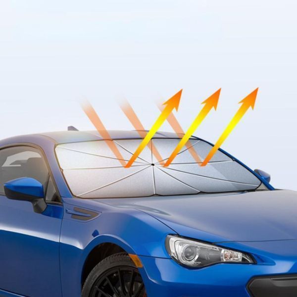 Автомобільна сонцезахисна парасолька на лобове скло 135x75 см Парасолька Парасолька для автомобіля umbrella | HappyShop 2031 фото