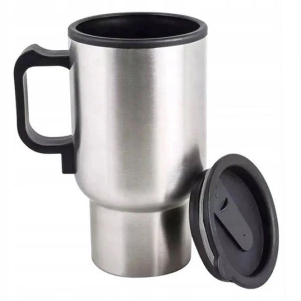 Термокухоль Electric Mug Автомобільний Кухоль із неіржавкої сталі з підігрівом 400 мл 12v чашка в машину | HappyShop 1985 фото