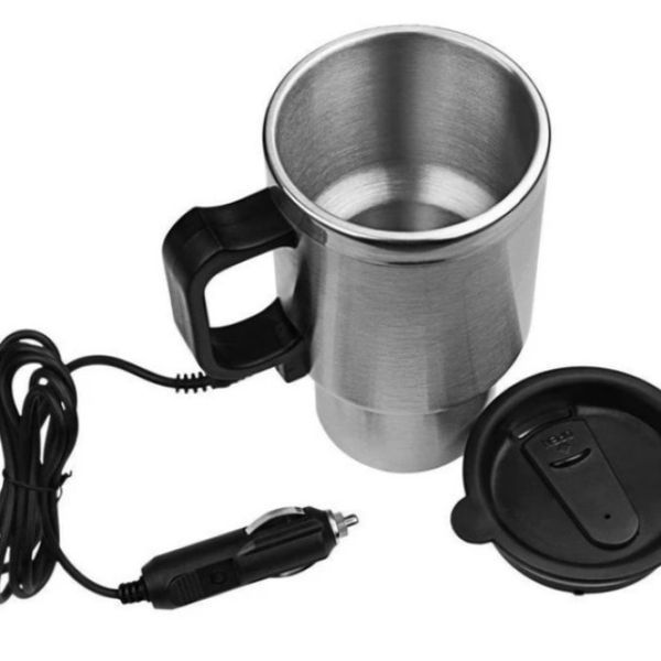 Термокухоль Electric Mug Автомобільний Кухоль із неіржавкої сталі з підігрівом 400 мл 12v чашка в машину | HappyShop 1985 фото
