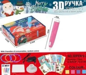 Ручка 3D 6-1 3-го поколения 3Д ручка для рисования пластиком набор с трафаретами | HappyShop 1583 фото