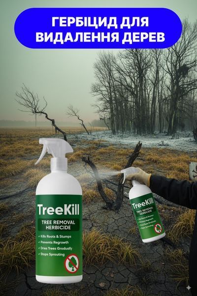 Гербицид TreeKill 220мл Гербицид TreeKill предназначен для удаления нежелательных сорняков и деревьев | HappyShop 2450 фото