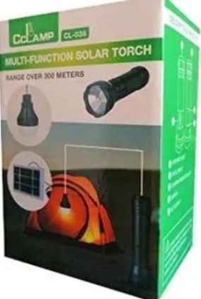 Ліхтар ручний CCLAMP CL-038 з LED лампою та сонячною панеллю Комплект зі світлодіодним ліхтариком та 3 Вт/панеллю | HappyShop 1613 фото