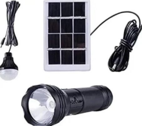 Ліхтар ручний CCLAMP CL-038 з LED лампою та сонячною панеллю Комплект зі світлодіодним ліхтариком та 3 Вт/панеллю | HappyShop 1613 фото