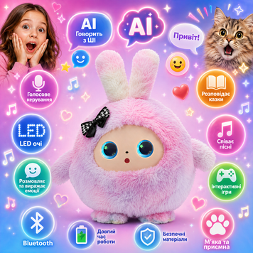 Інтерактивна іграшка AI TOYS &laquo;Розумний Пухнастик&raquo; Розумна іграшка на основі AI | HappyShop 2452 фото