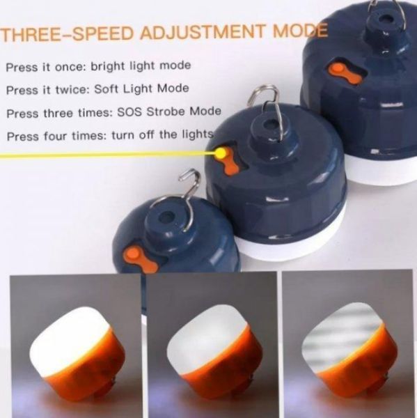 Лампа кемпінгова BL 2040 з акумулятором usb ball buble | HappyShop 1607 фото