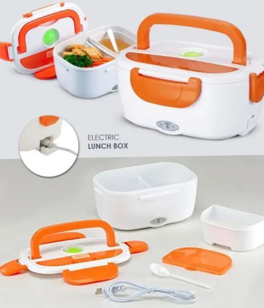 Ланчбокс із підігрівом, Ланчбокс електричний The Electric Magic Lunch Box на 2 відділення, Судок &mdash; контейнер | HappyShop 1674 фото